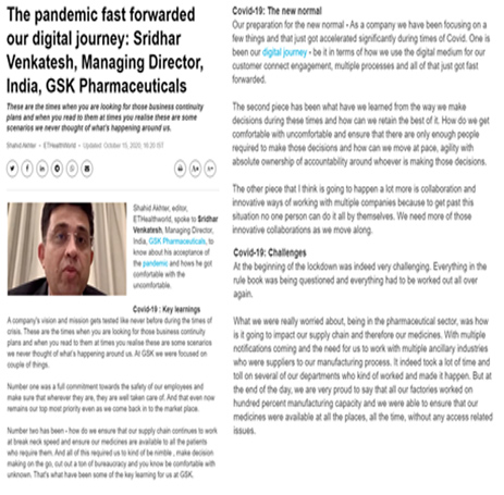 Press coverage highlights - The pandemic fast forwarded our digital journey
