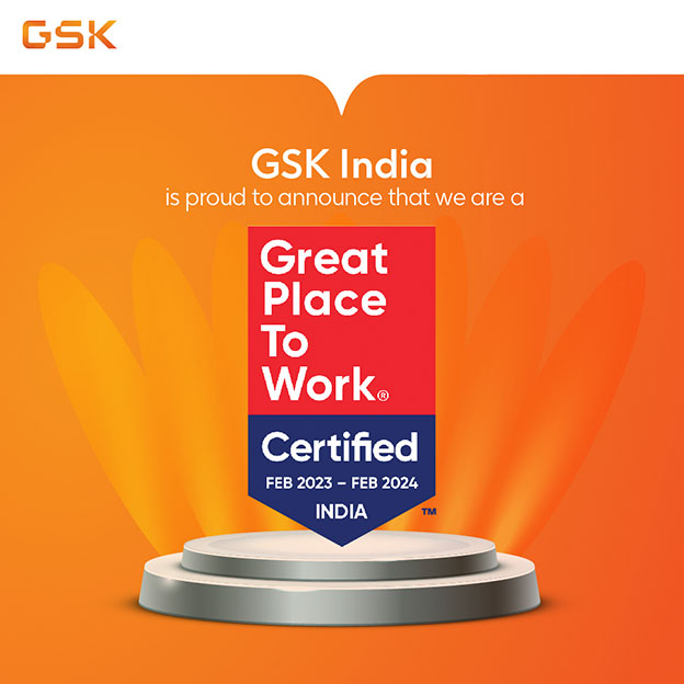 GSK India is certified as a 'Great Place to Work'