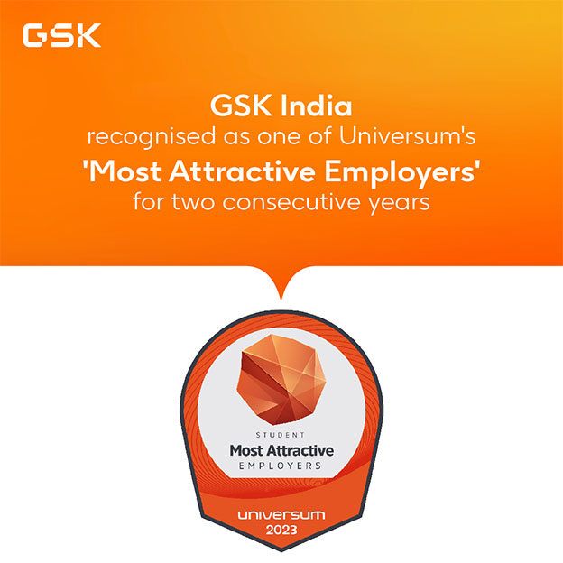 GSK India recognised as one of the 'Most Attractive Employers' in 2023 by Universum