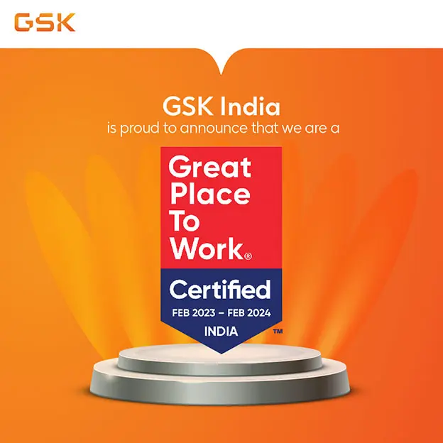 GSK India is certified as a 'Great Place to Work'